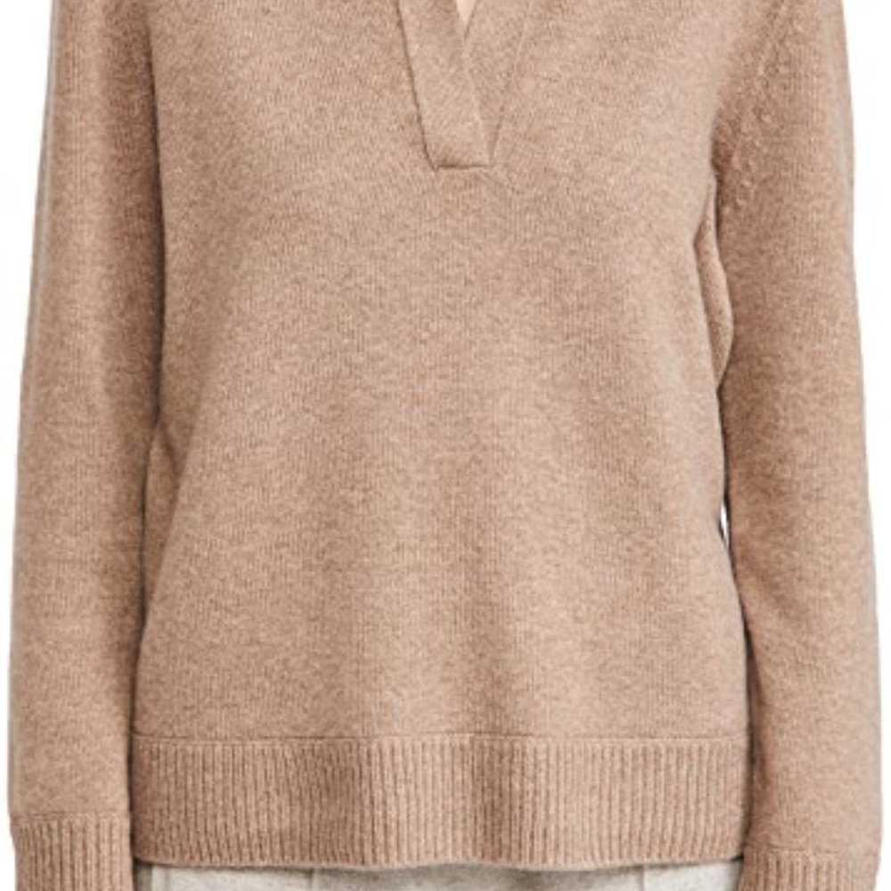 Vince Polo Sweater  in Heather Chesnut